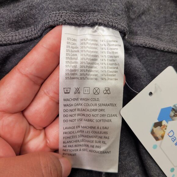 Women Bootcut Yoga High Waist Casual Pants Flare Leggings Gray Size Large - Picture 6 of 10